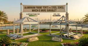 aluminium frame tents vs steel tents