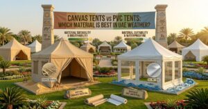 canvas tents vs PVC tents UAE