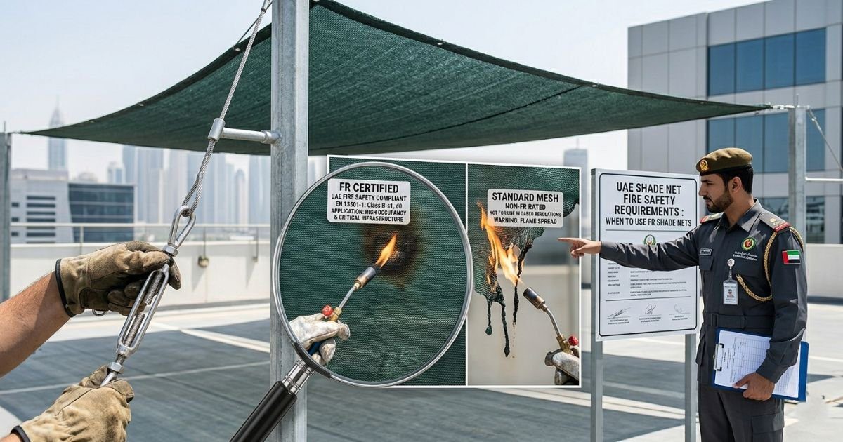 fire retardant shade net UAE