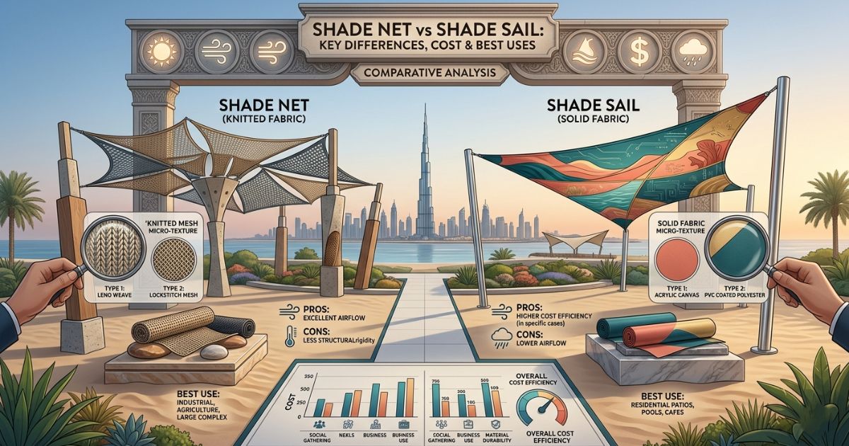 shade net vs shade sail UAE