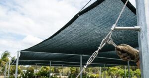 shade net wind load and tensioning UAE