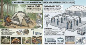 camping tents vs commercial tents