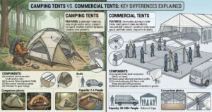 camping tents vs commercial tents