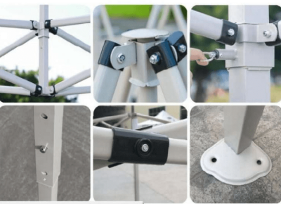 Powder-coated steel or aluminium alloy
